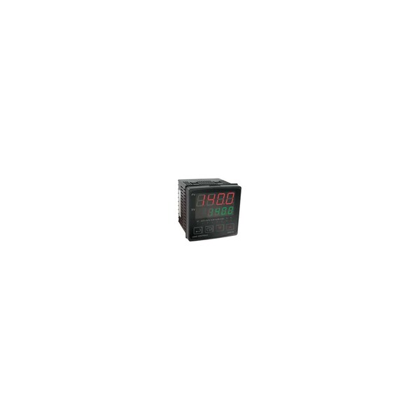1/4 DIN temperature/process controller, (1) linear voltage output and (1) relay output.